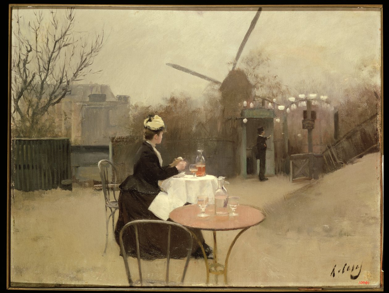 Att äta i friska luften av Ramon Casas i Carbo
