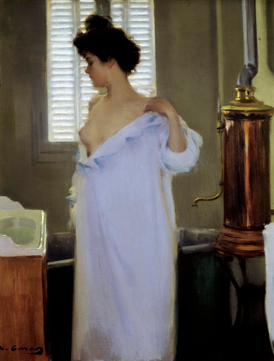 Innan badet av Ramon Casas i Carbo