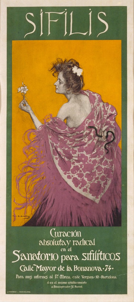 Syfilisaffisch av Ramon Casas i Carbo