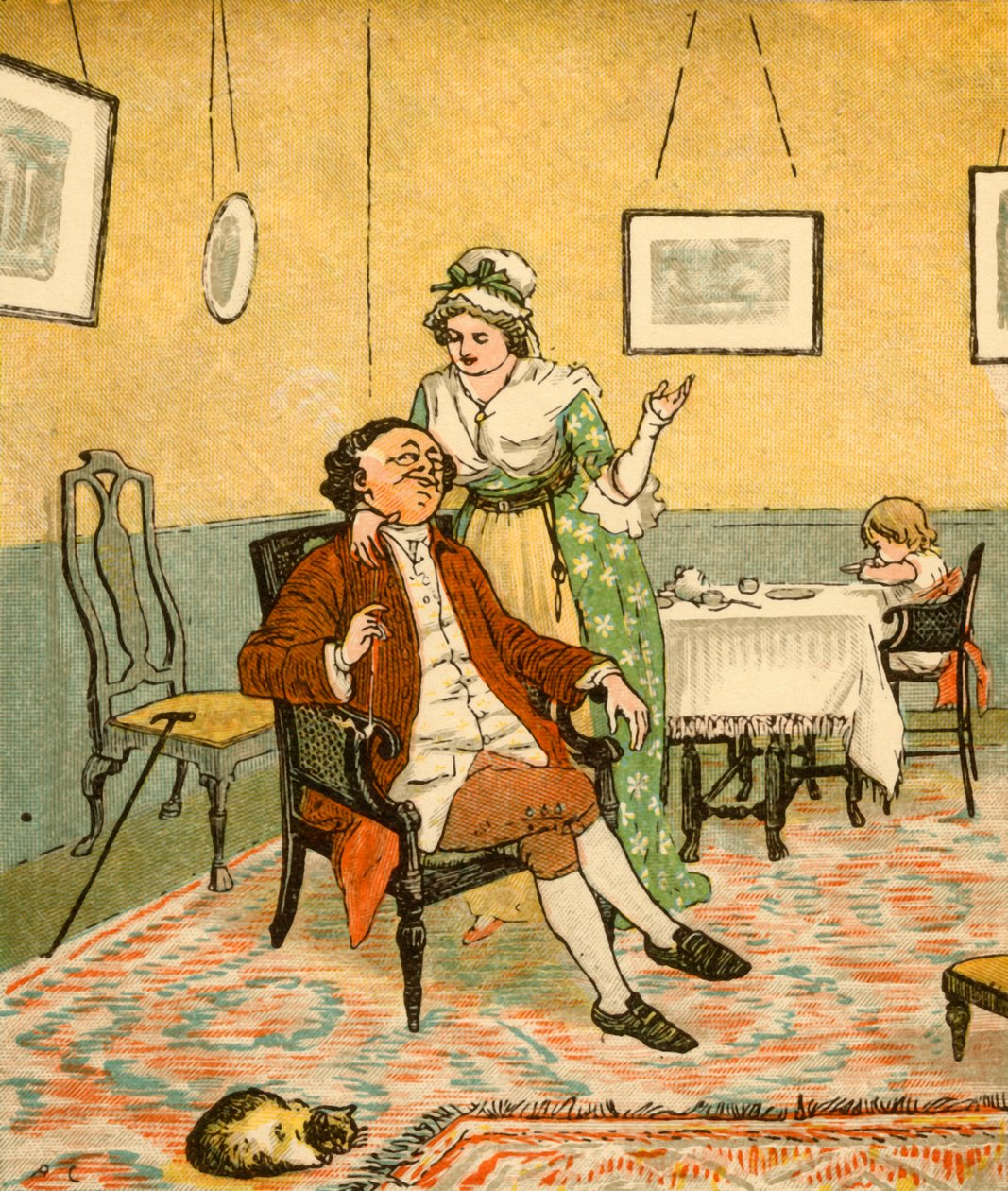 John Gilpin och hans fru, 1878, c1918. av Randolph Caldecott
