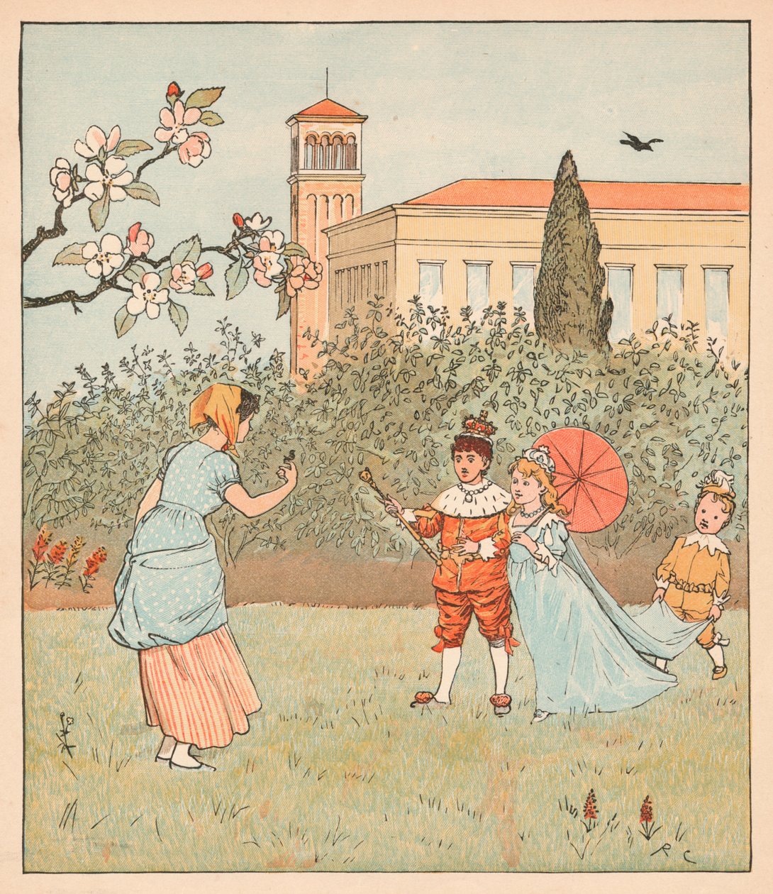 Pigan och Jenny Wren, 1880. av Randolph Caldecott