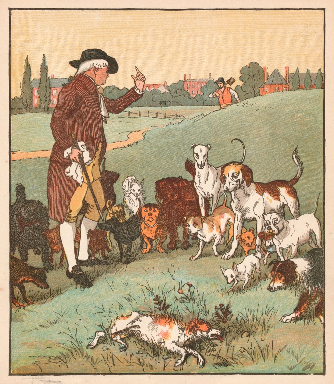 Hunden det var som dog, c1879. av Randolph Caldecott