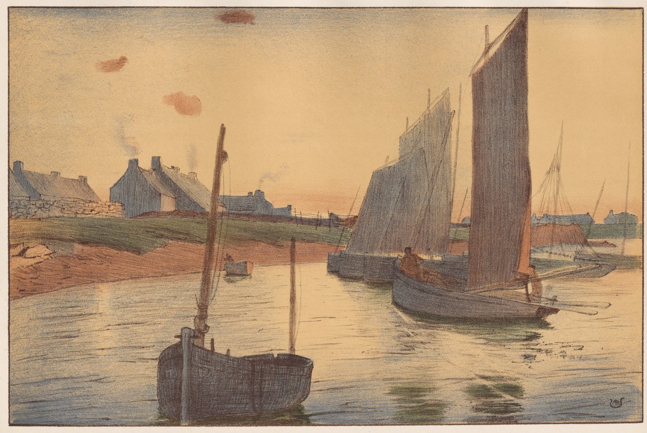 Sadness on the Sea, 1898. av Raoul André Ulmann