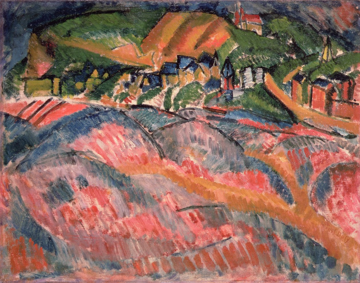 Strand vid Sainte Adresse av Raoul Dufy