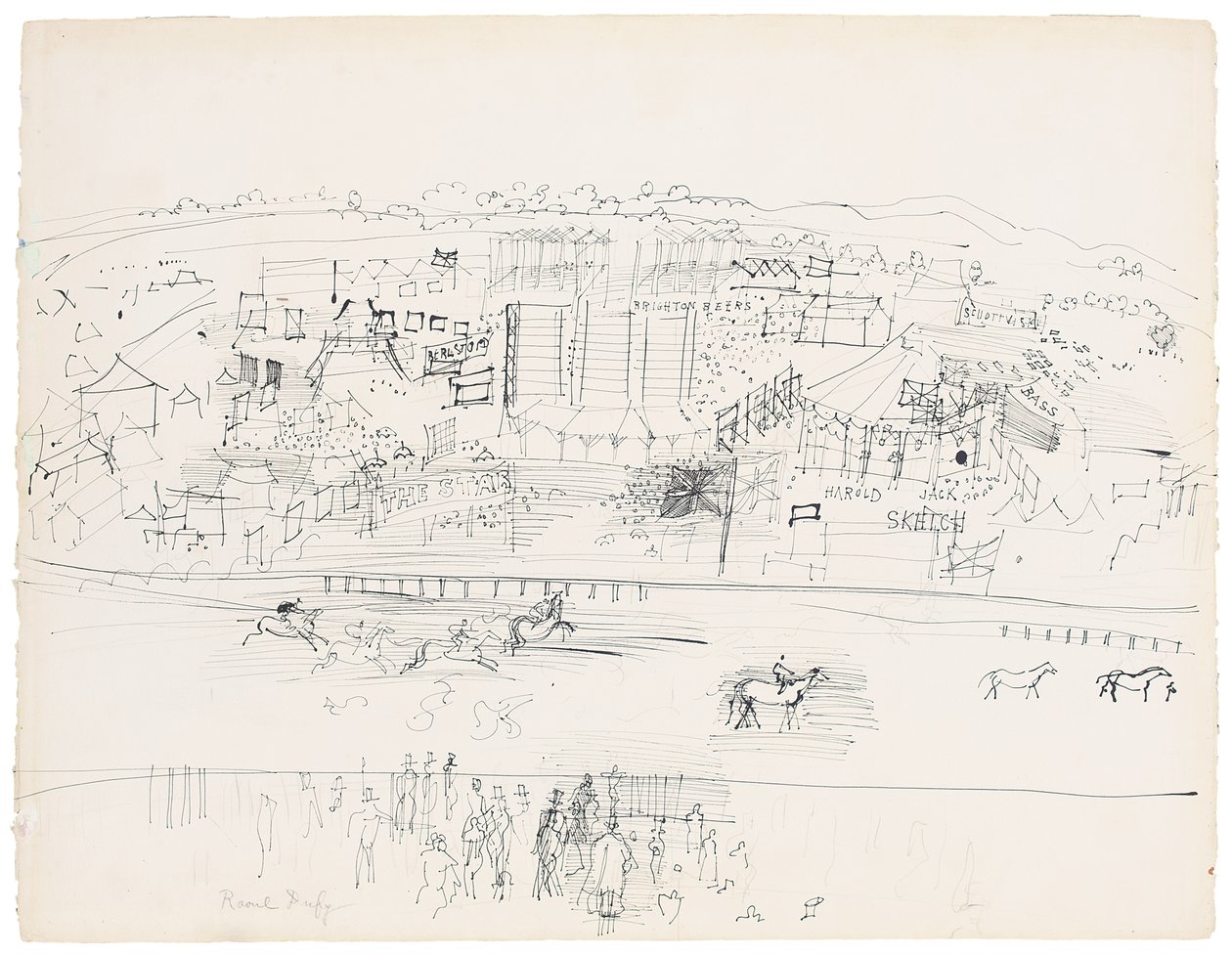 Epsom galoppbana av Raoul Dufy