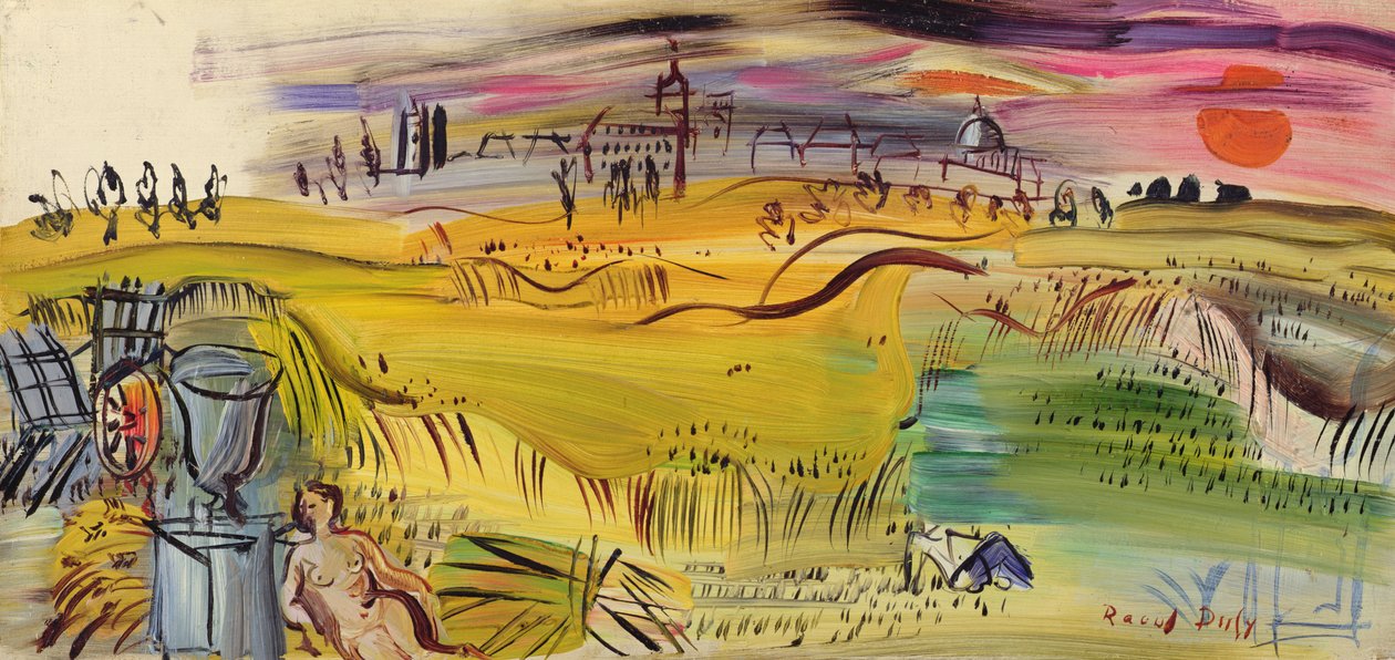 Skörd i Langres av Raoul Dufy