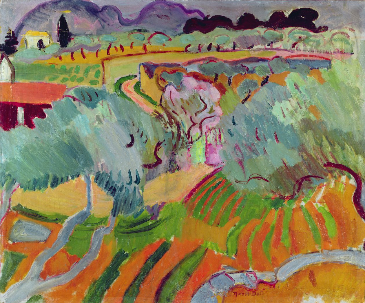 Landskap i Provence av Raoul Dufy