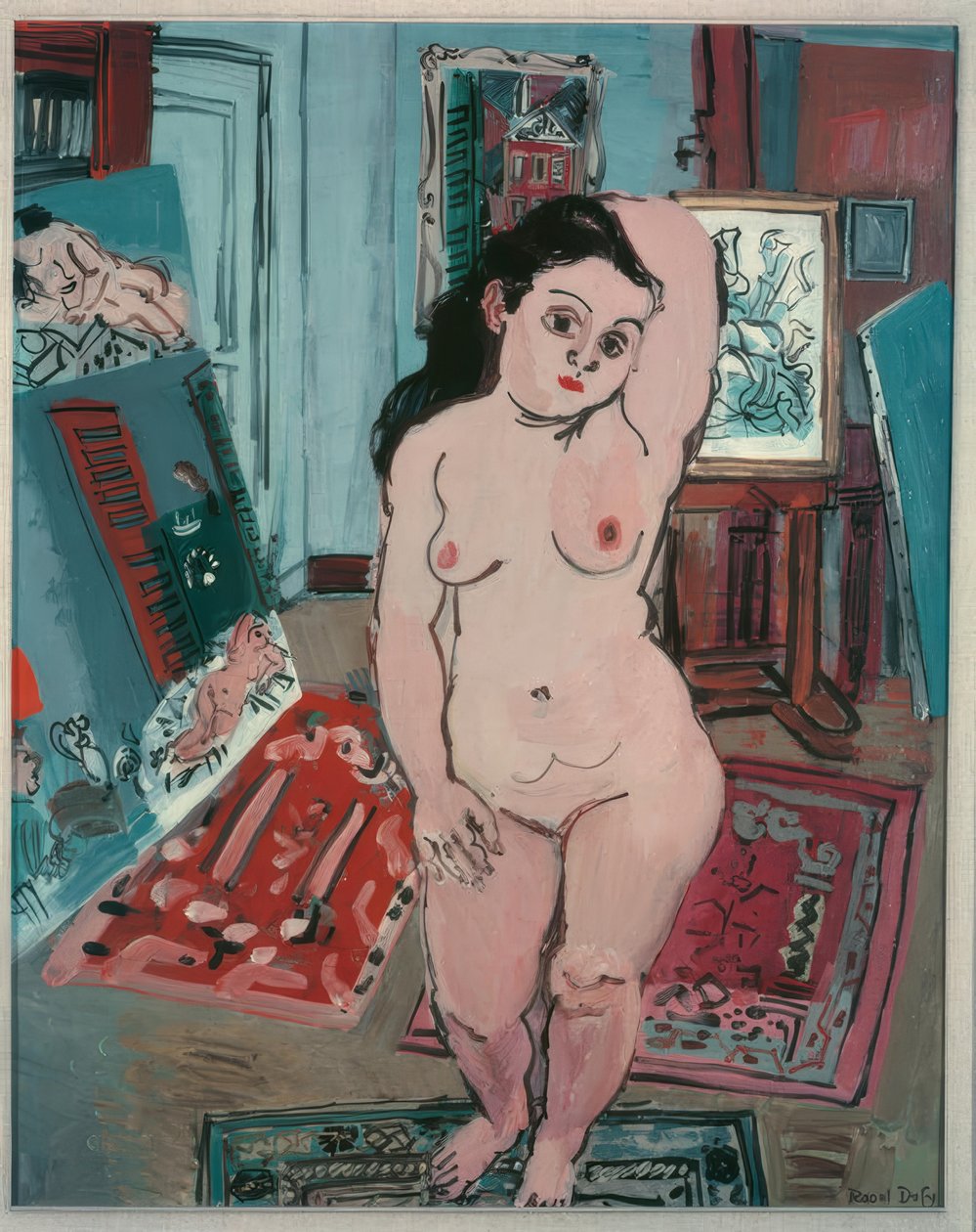 Naken med arumliljor av Raoul Dufy