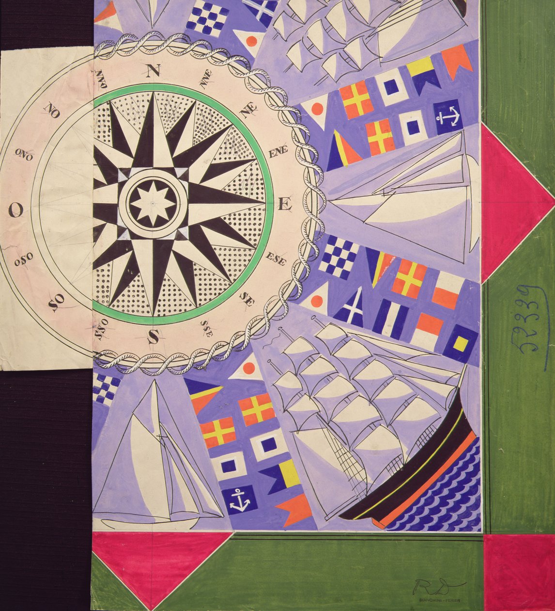 Sjömannens näsdukar (gouache) av Raoul Dufy