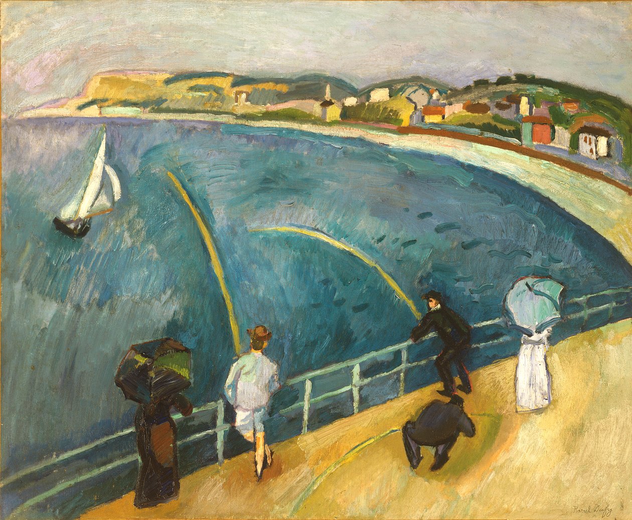 Stranden vid Sainte-Adresse av Raoul Dufy