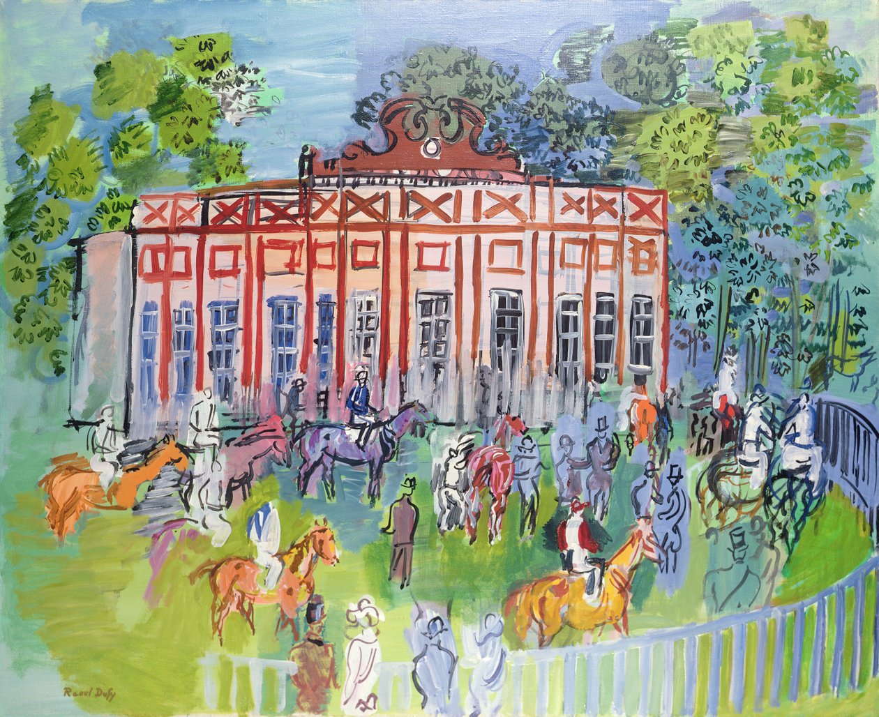 Paddock på Chantilly av Raoul Dufy