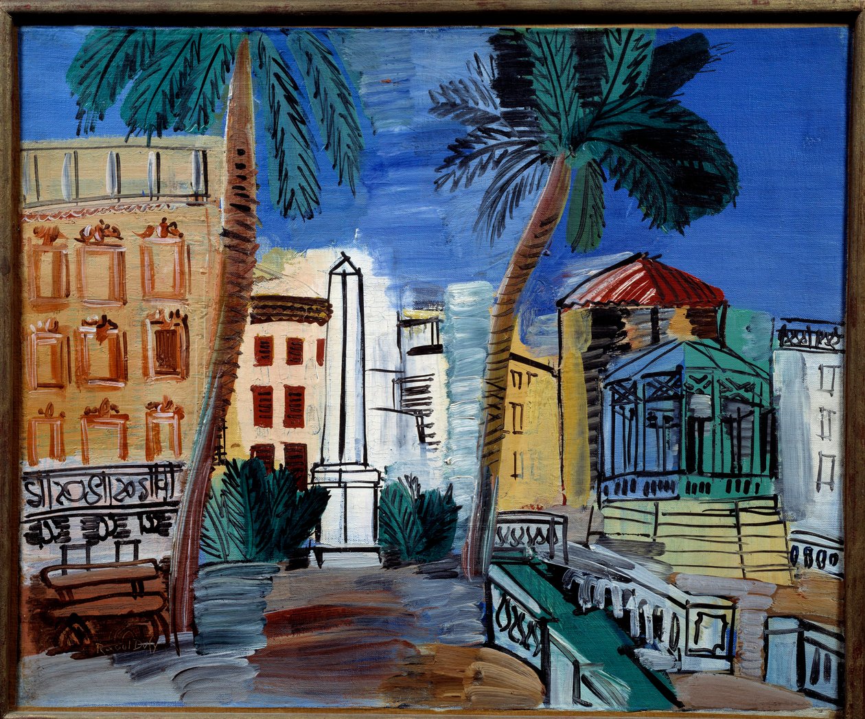 Utsikt över obelisken i Hyeres av Raoul Dufy