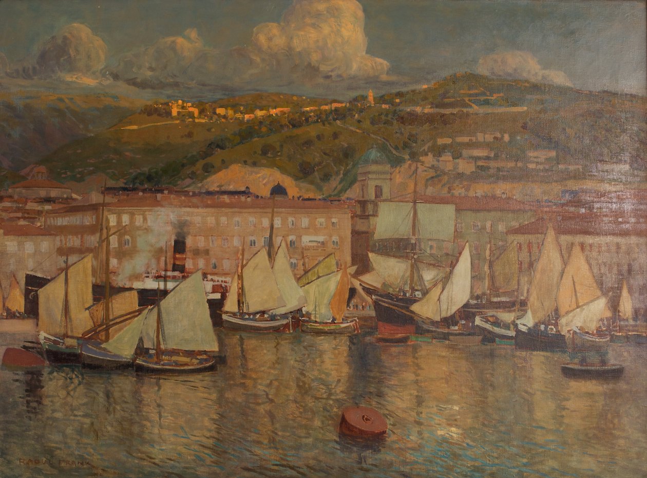 Sommarkväll (Port of Fiume) av Raoul Frank