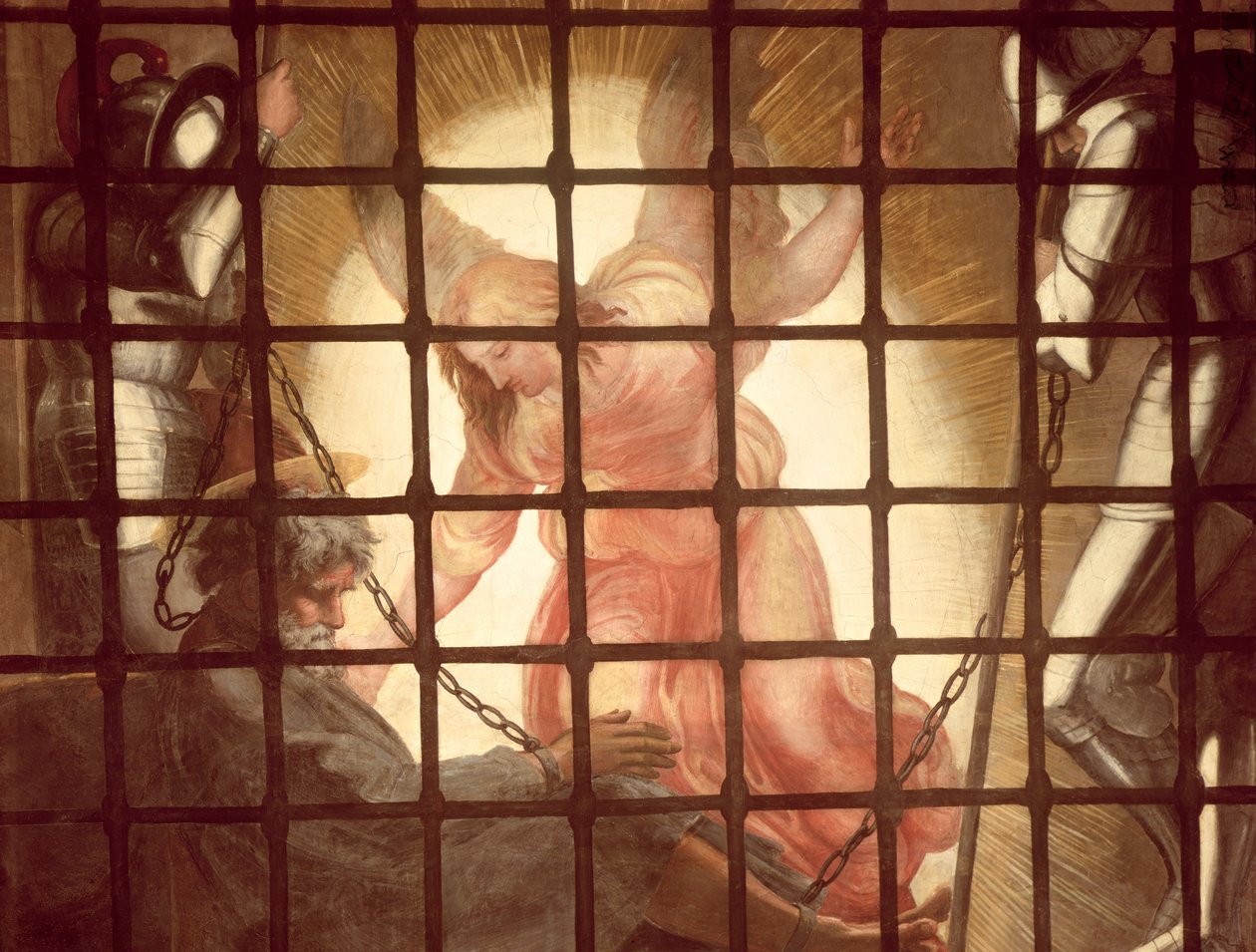 Ängeln väcker Sankt Petrus, från "Sankt Petrus befrielse" i Stanza d