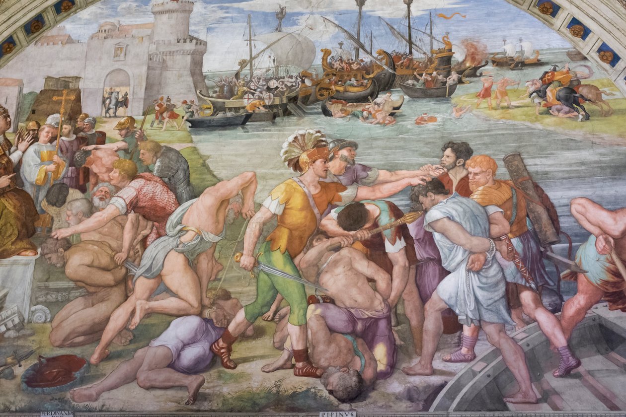 Slaget vid Ostia av Raphael (1483 1520)