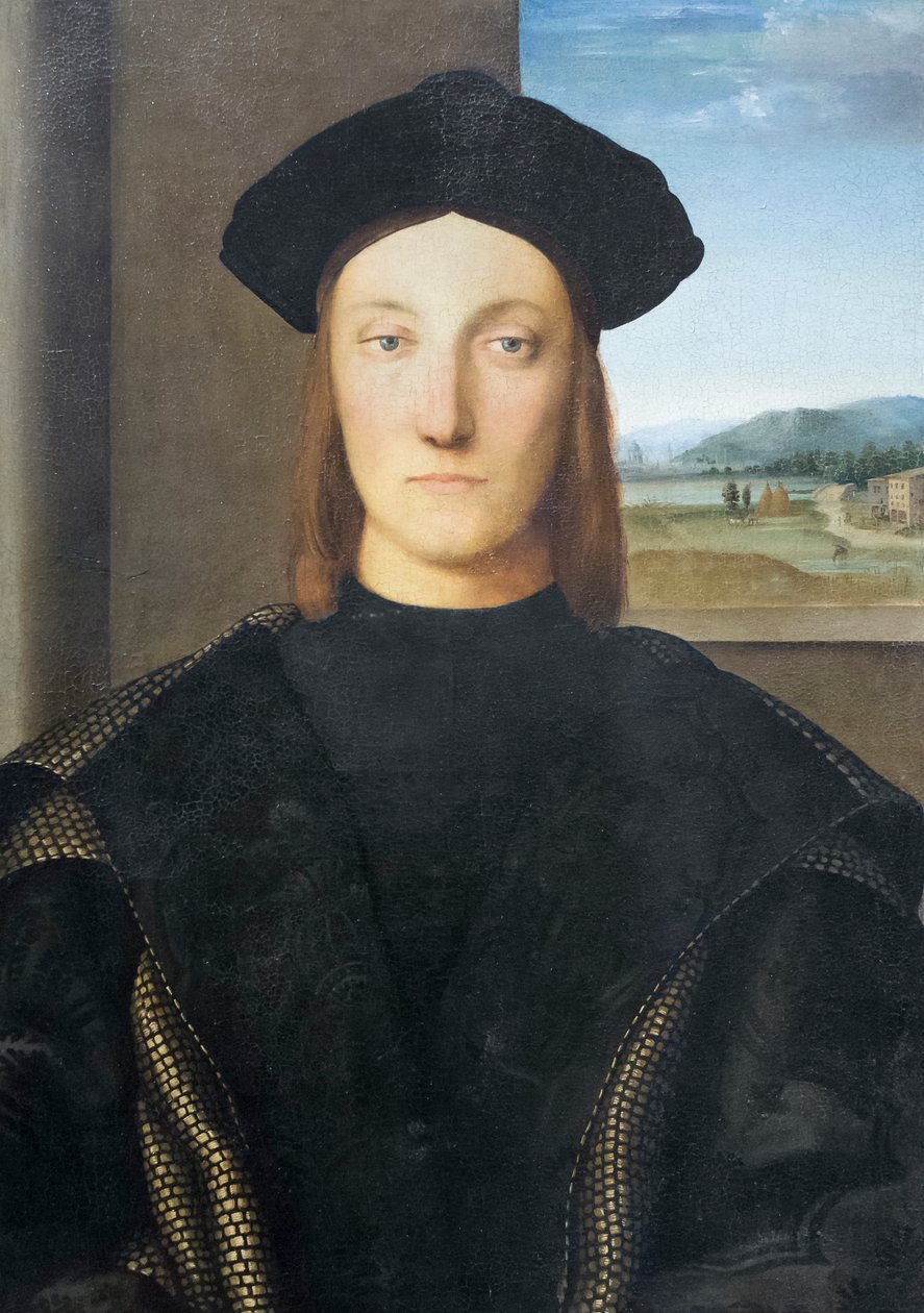 Porträtt av Guidubaldo da Montefeltro av Raphael (1483 1520)