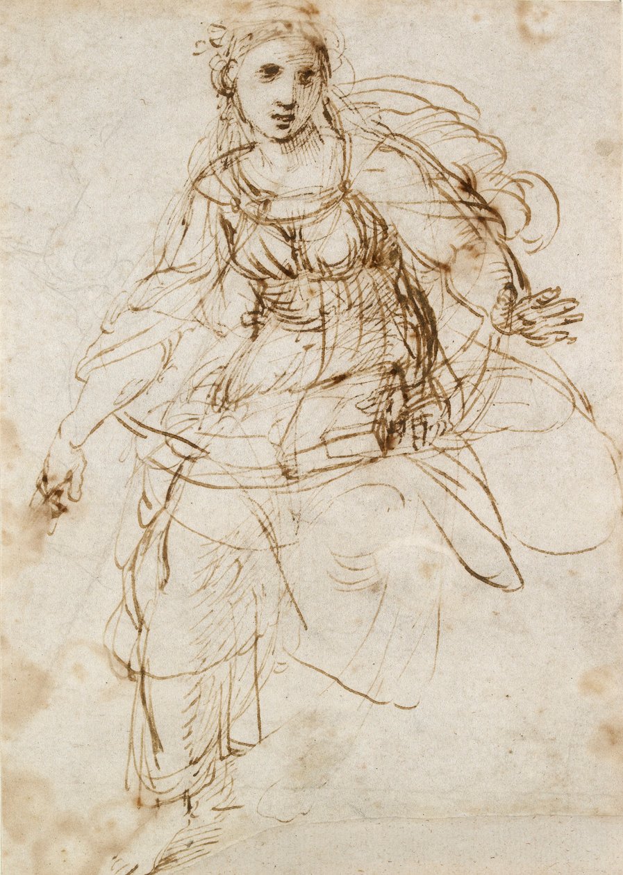 Allegorical Figure of Theology, tidigt 1500-tal av Raphael