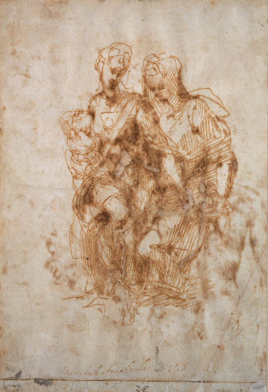 Jungfrun och barnet med St Anne, c1500-1520 av Raphael