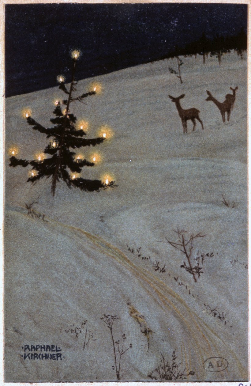 Julgran i snön av Raphael Kirchner