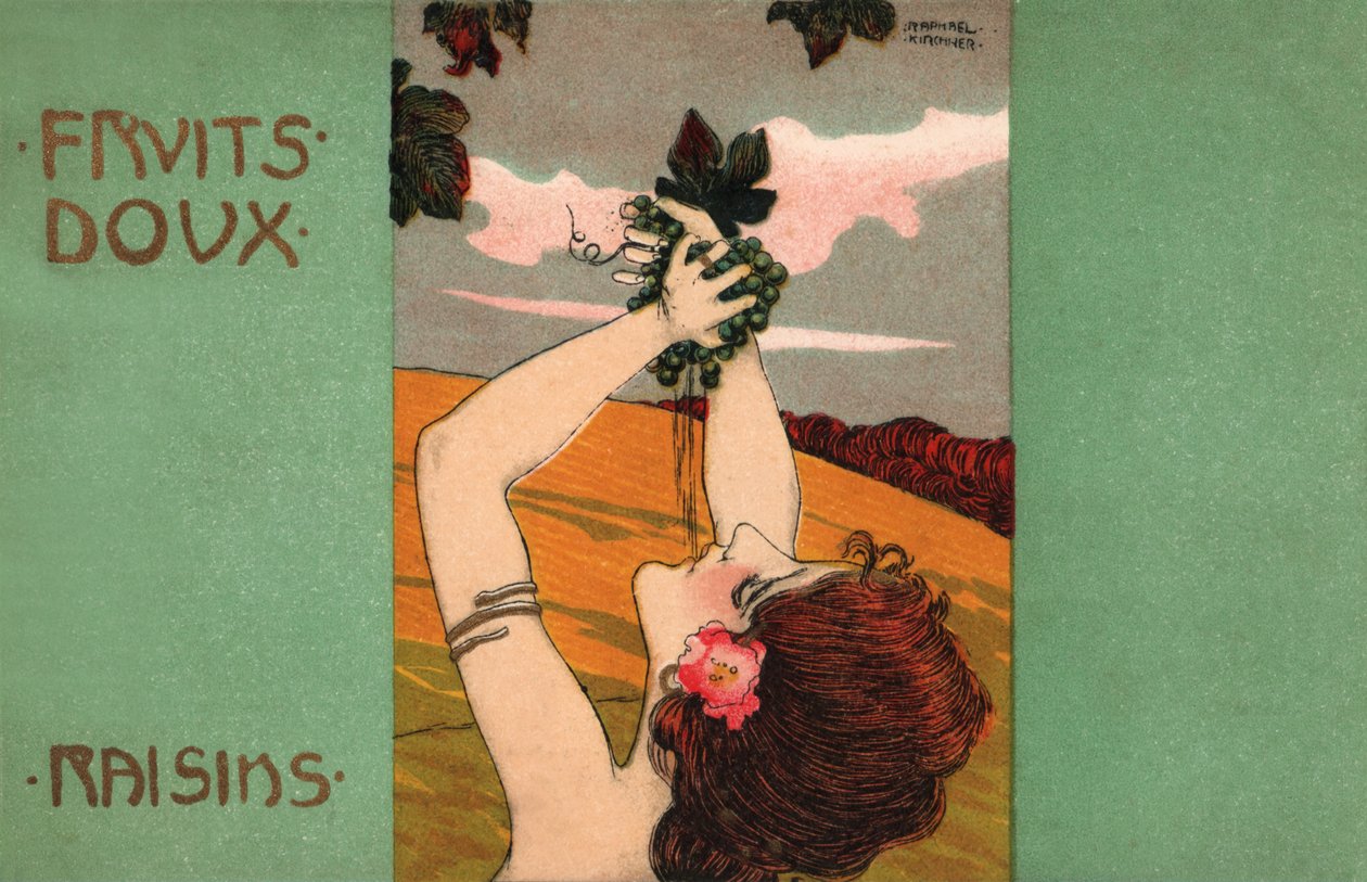 Vindruvor, ca 1900 (illustration) av Raphael Kirchner