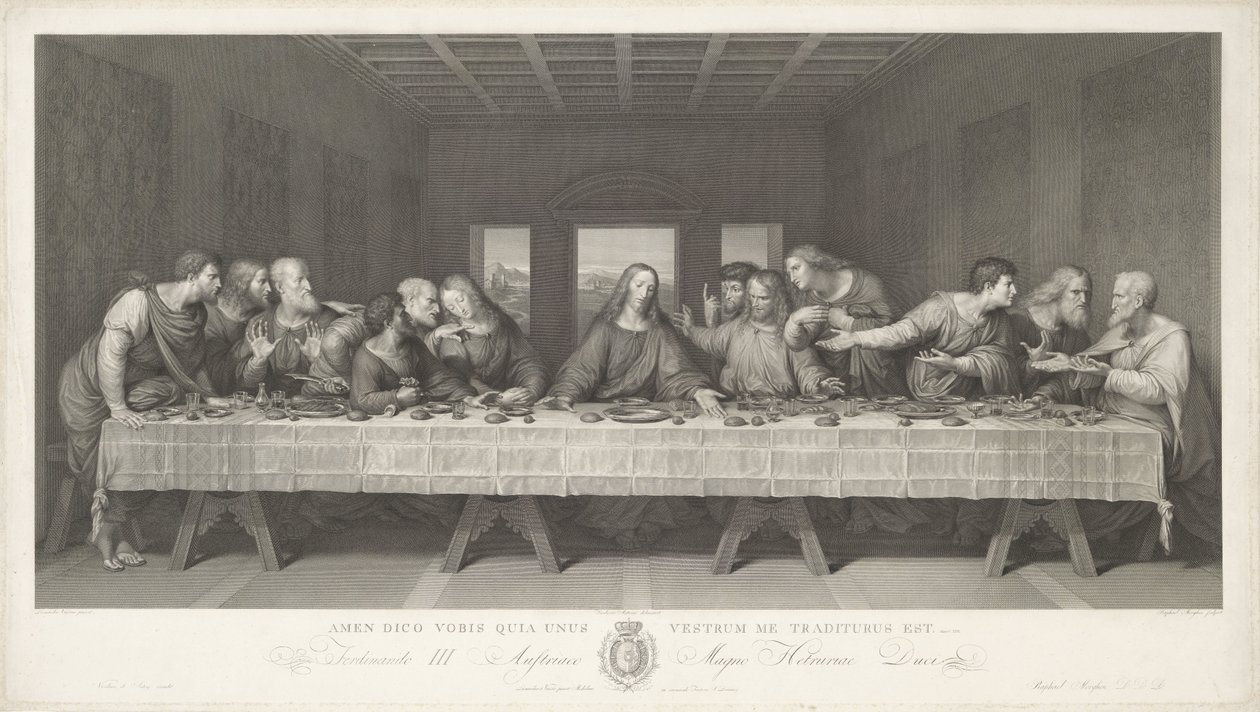 Sista måltiden av Raphael Morghen