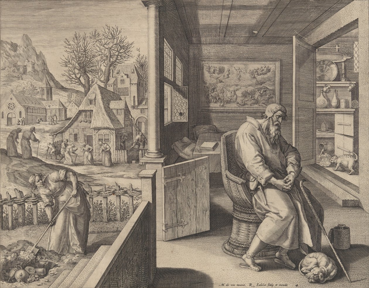 Dolor Sorrow, ca. 1580-1628 av Raphael Sadeler