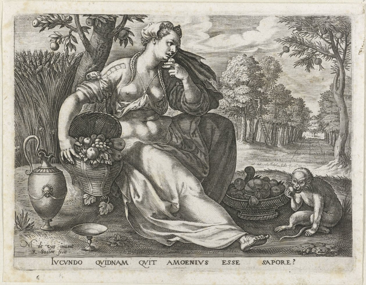 Smak De fem sinnena (serietitel) av Raphaël Sadeler (I)