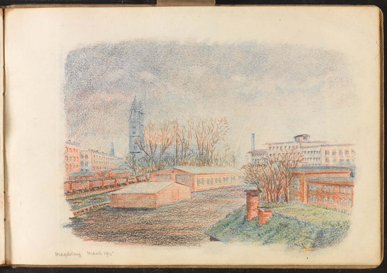 Magdeburg lägret, mars 1915 (ritning) av Reginald Copleston Bond