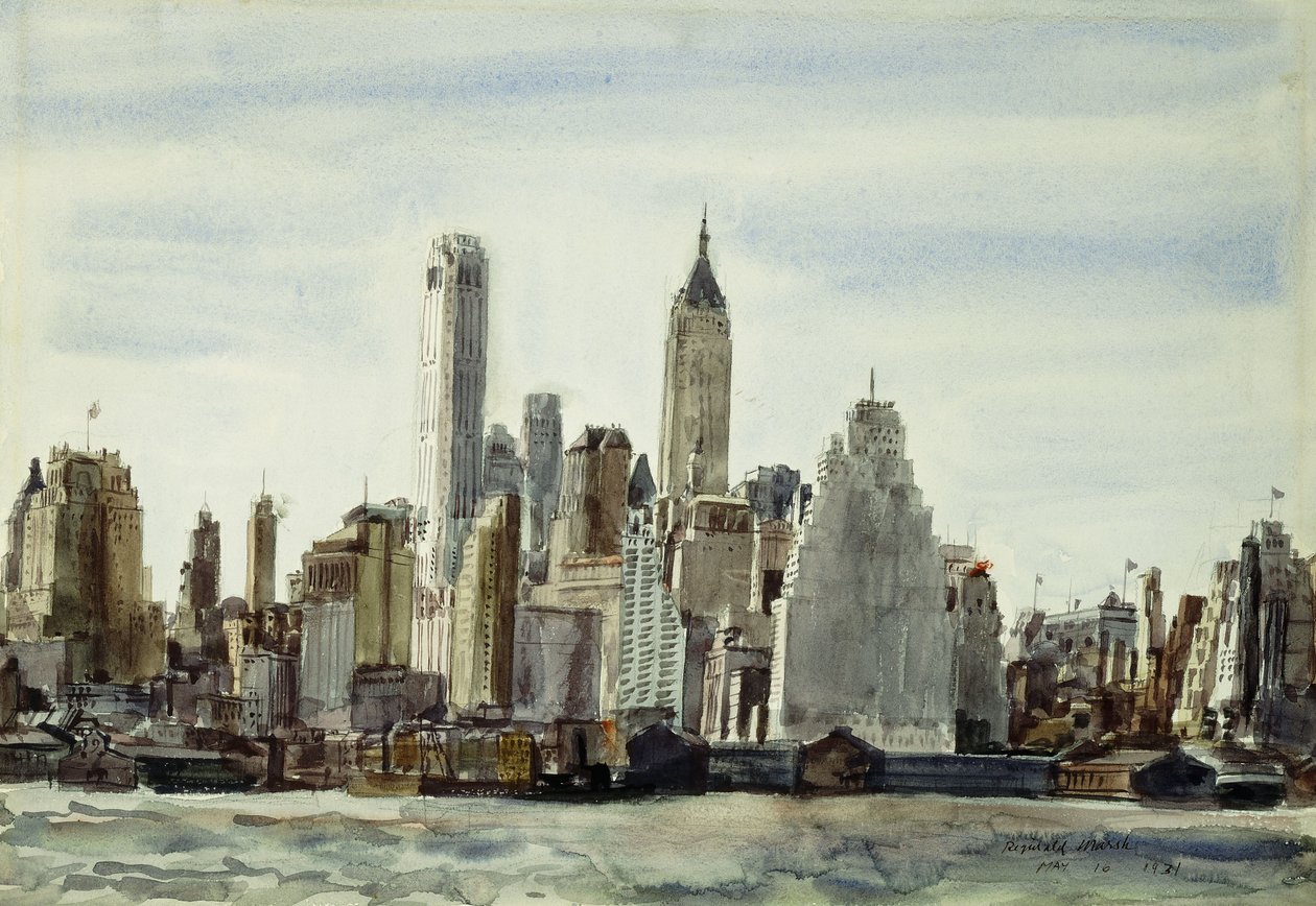 Stadsbild, New York av Reginald Marsh