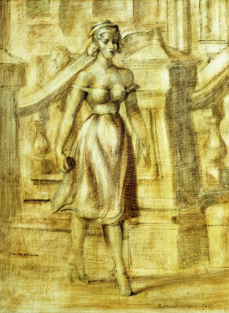 En dam på promenad: En dubbelmålning av Reginald Marsh
