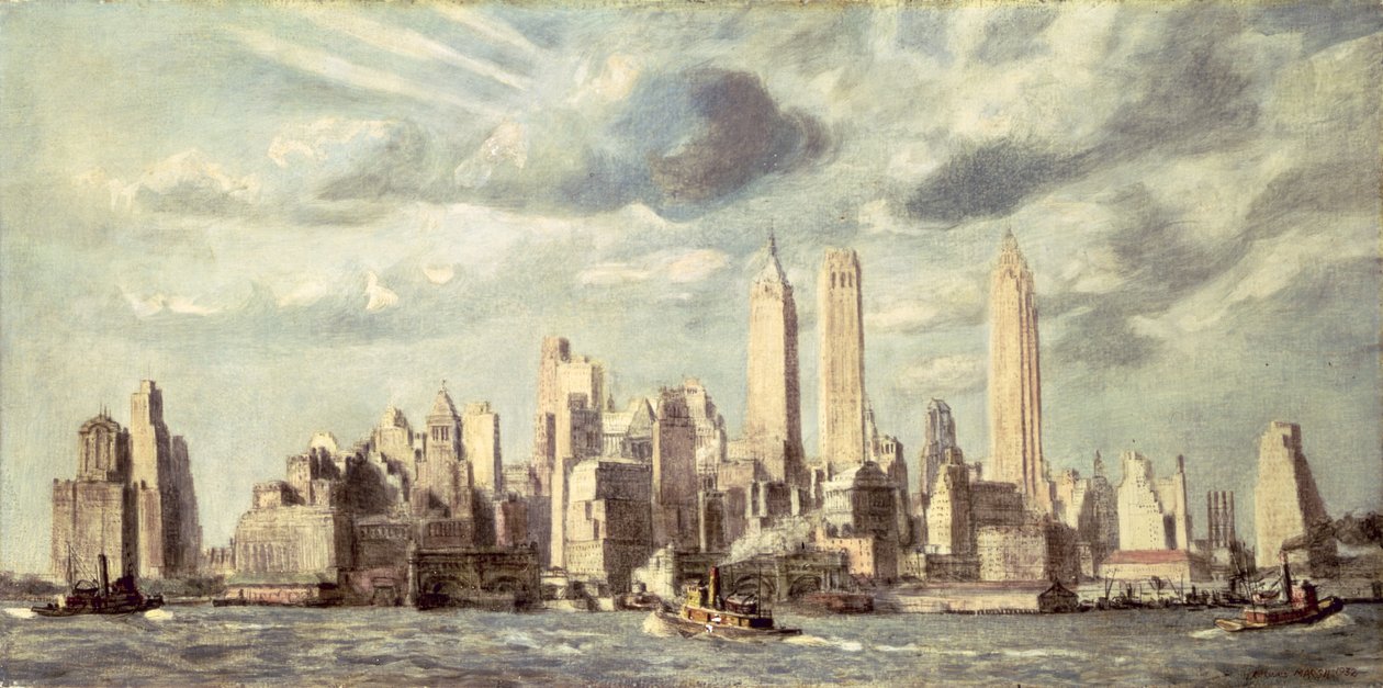 Nedre Manhattan av Reginald Marsh