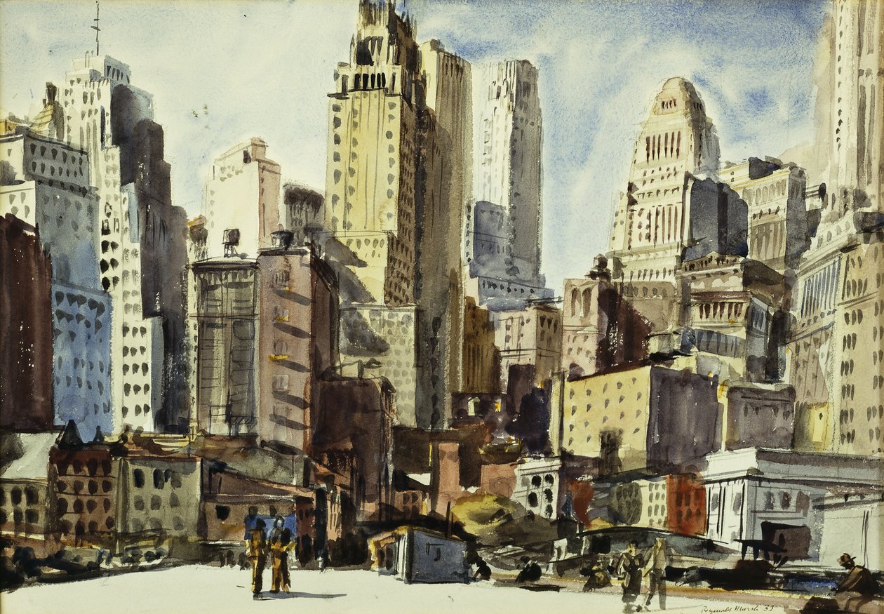 Utsikt från Coenties Slip av Reginald Marsh