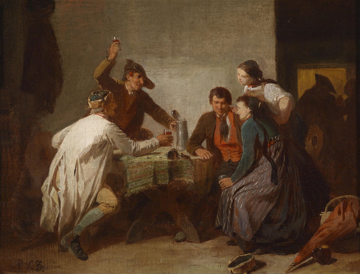 Fröhliche Wirtshausrunde av Reinhard Sebastian Zimmermann