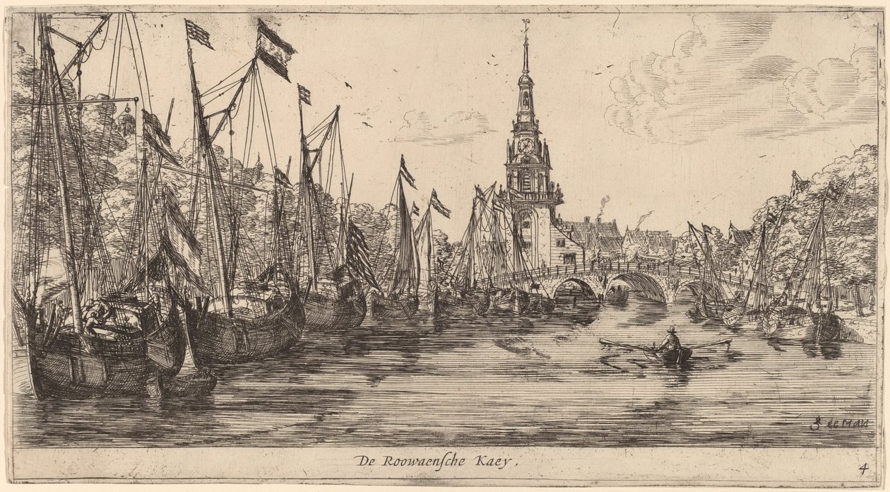 Roowaensche Quay (De Roowaensche Kaey) av Reinier Nooms, called Zeeman