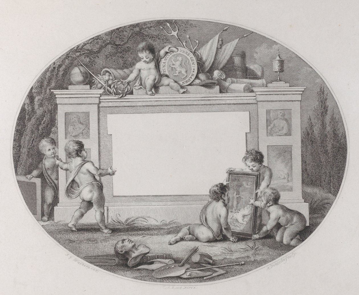 Handelskort, 1800-talet. av Reinier Vinkeles