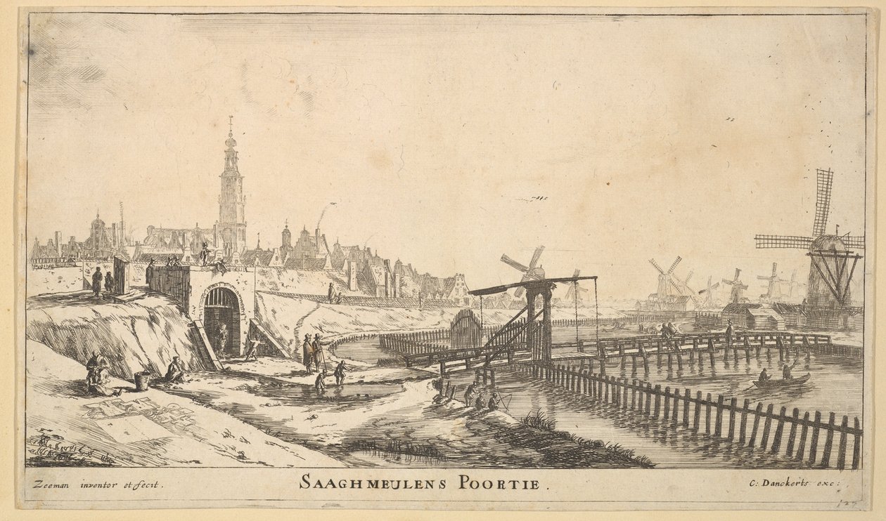 Zaagmolenporten, 1600-talet. av Reinier Zeeman