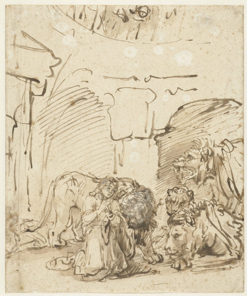 Daniel i lejonhålan, ca 1650 av Rembrandt van Rijn