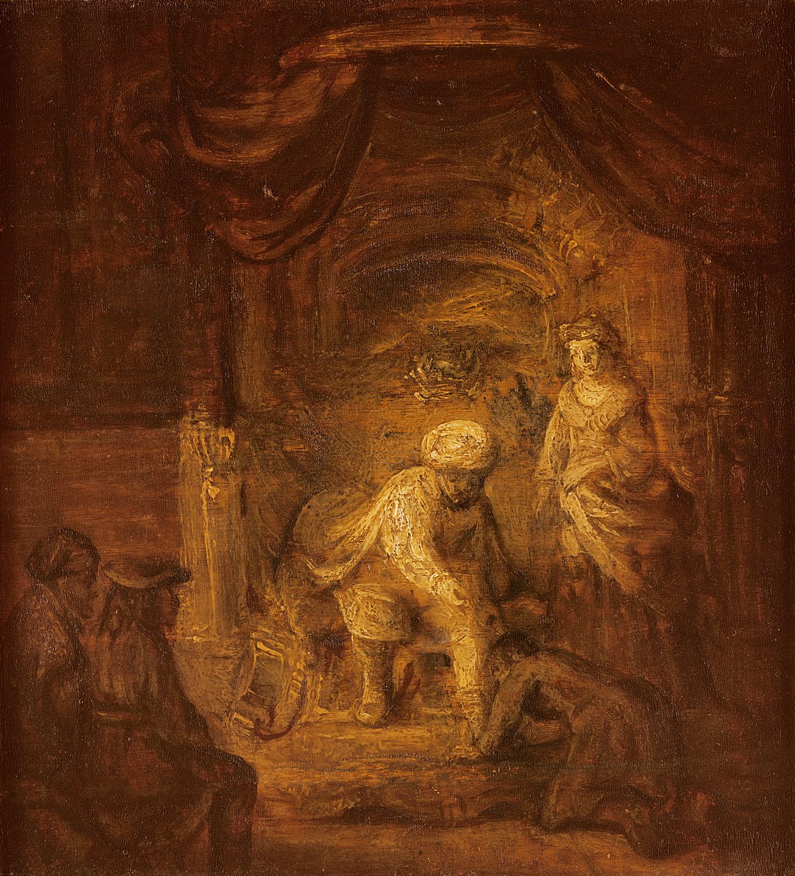Bibelsk Scene swed av Rembrandt van Rijn