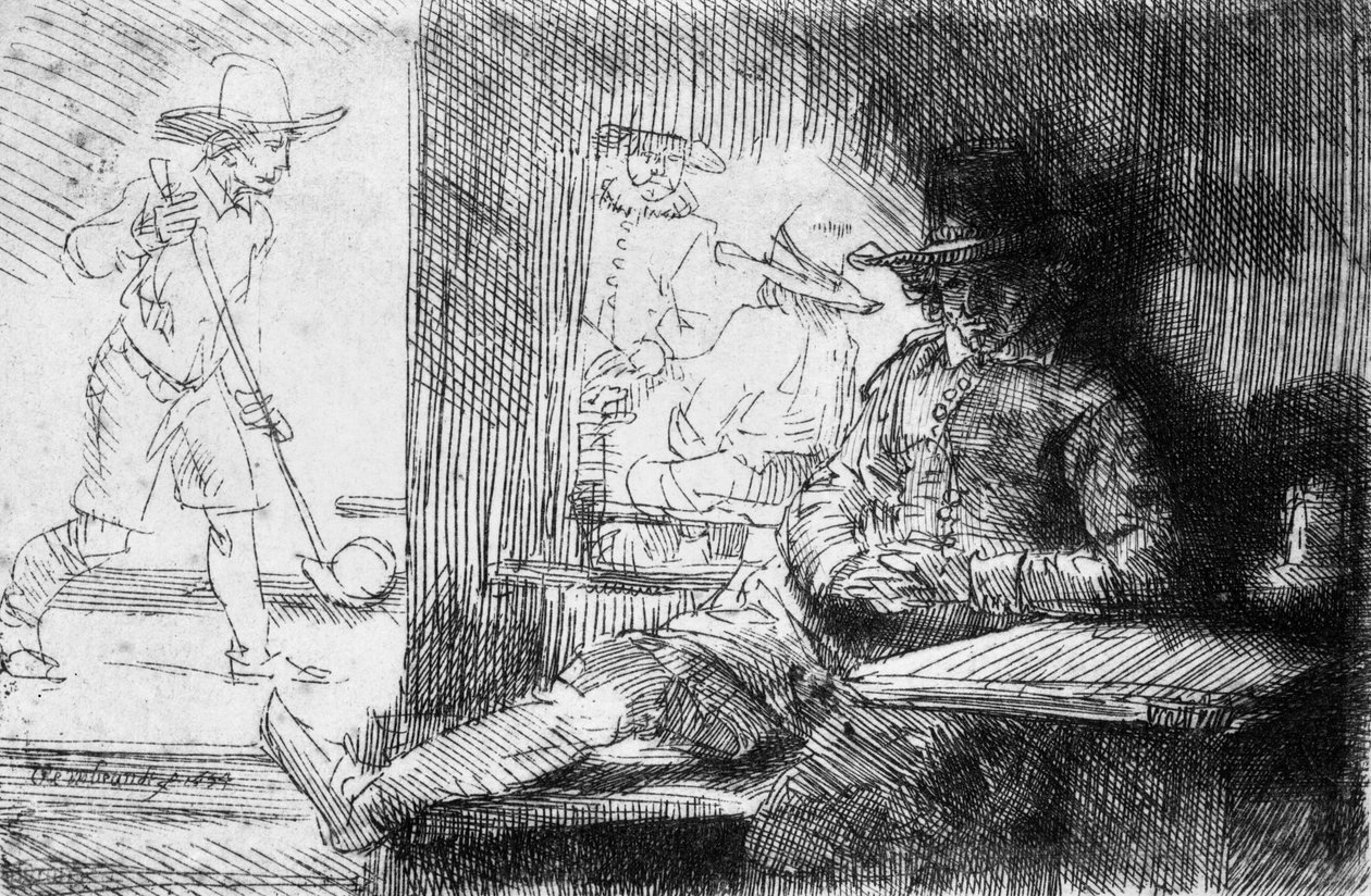 Som Kolf, 16 av Rembrandt van Rijn