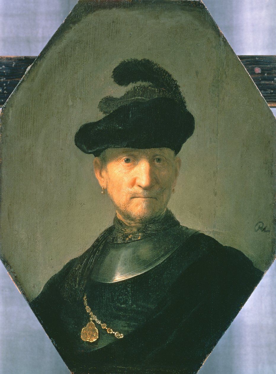 Gammal krigare, 1629 av Rembrandt van Rijn