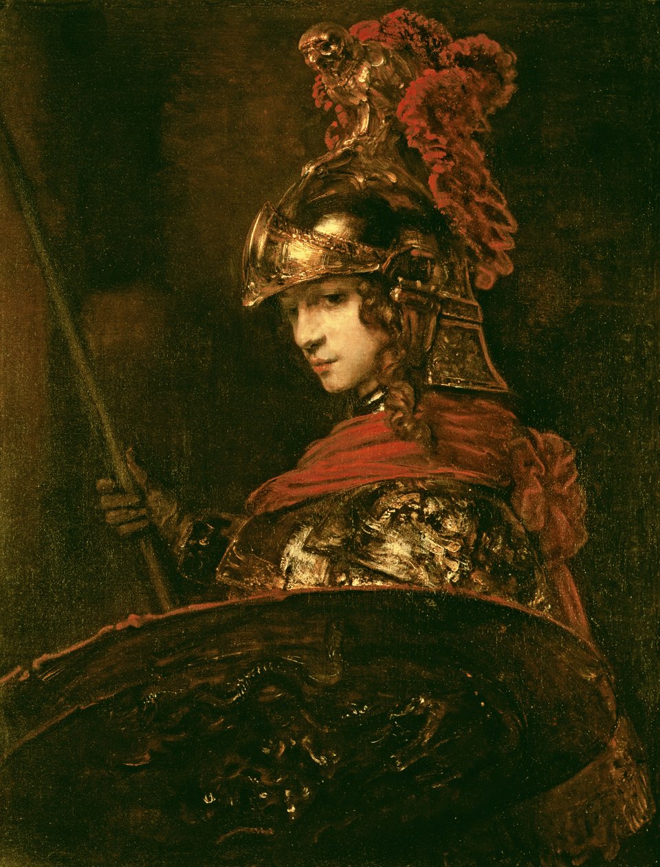 Pallas Athena (i rustning) av Rembrandt van Rijn