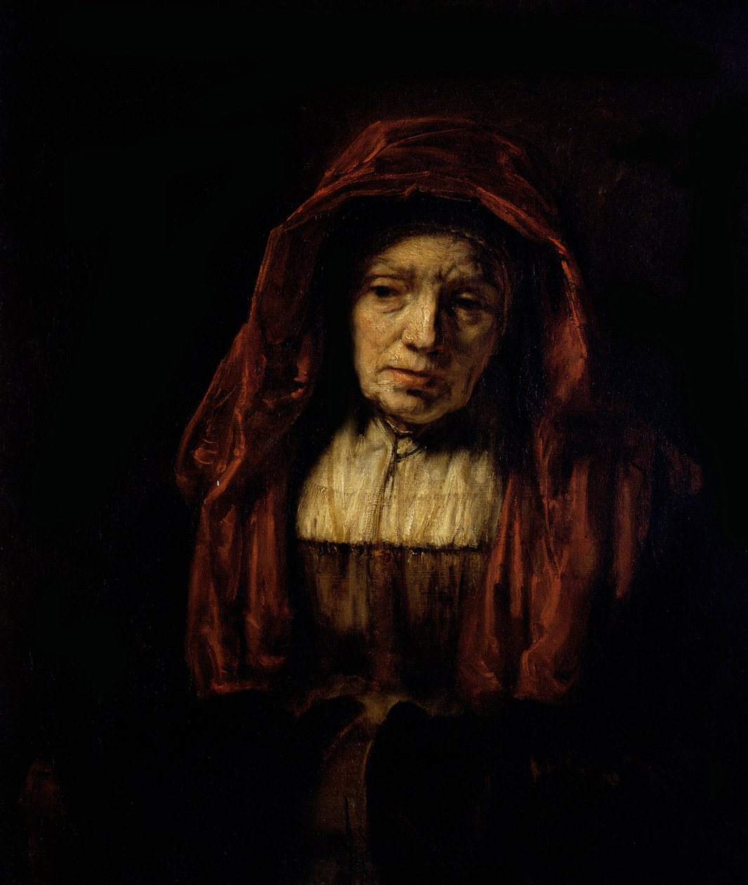 Porträtt av en gammal kvinna av Rembrandt van Rijn