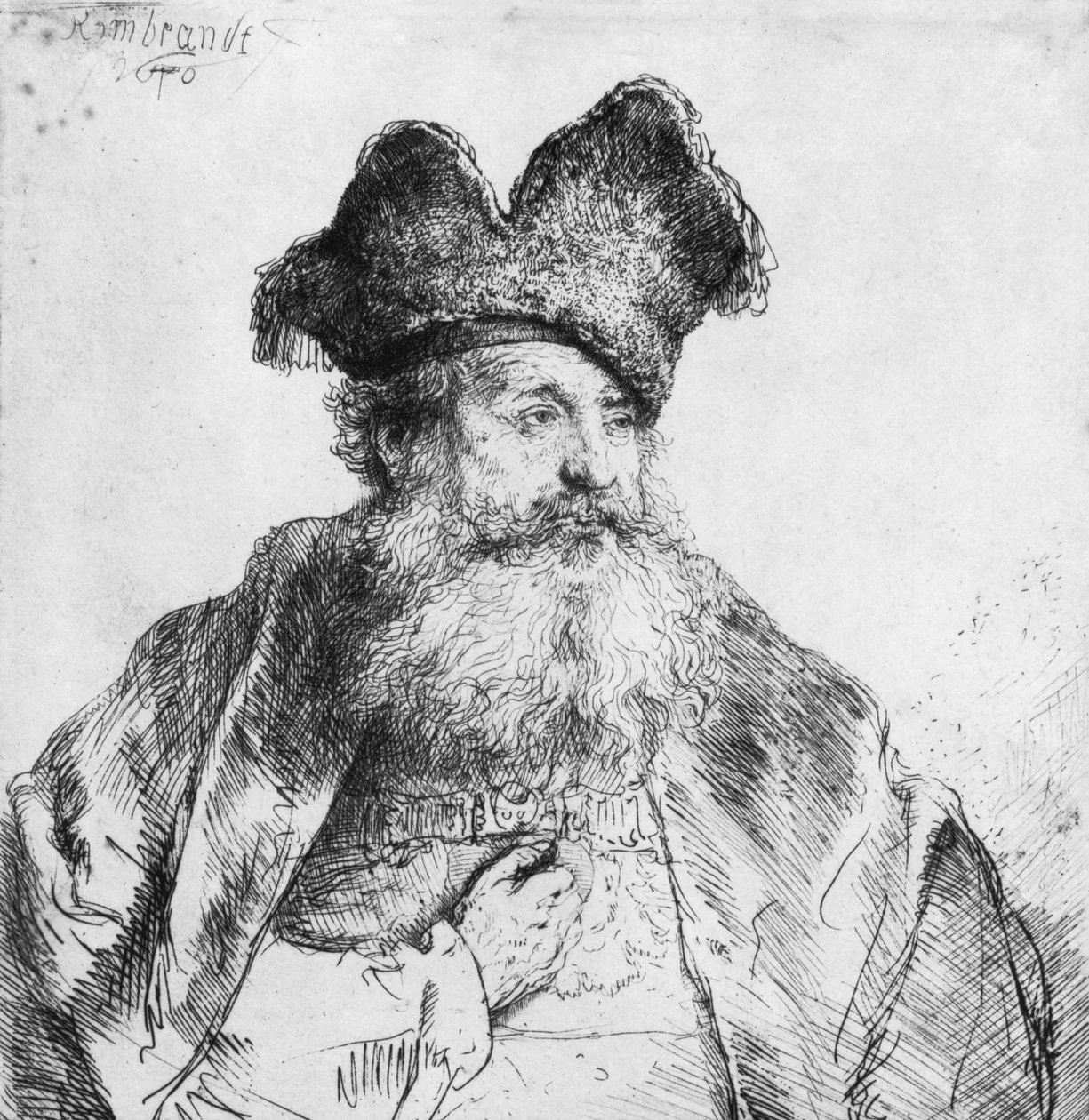 Porträtt av en gammal man av Rembrandt van Rijn