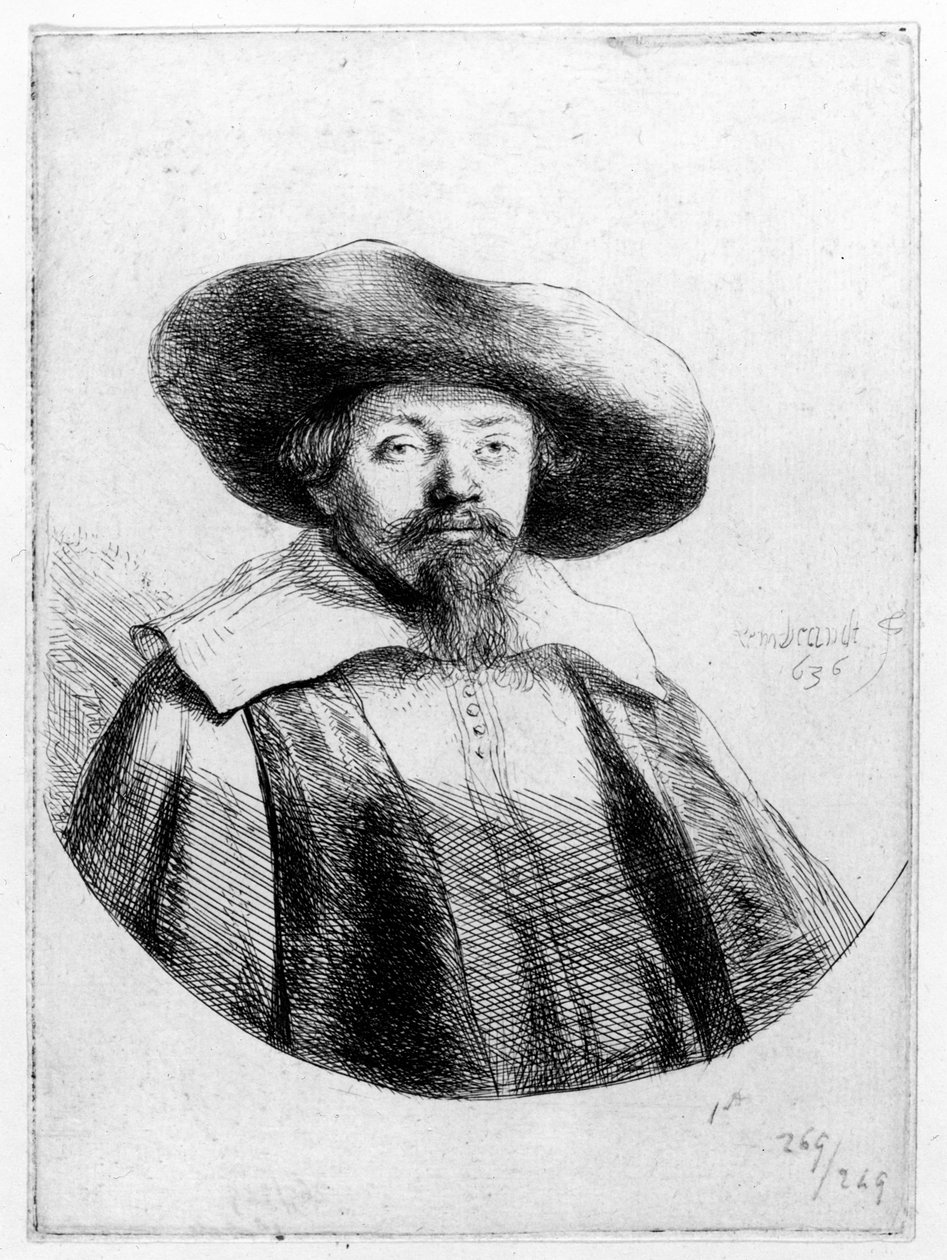 Samuel Manasseh Ben Israel, 1636 av Rembrandt van Rijn