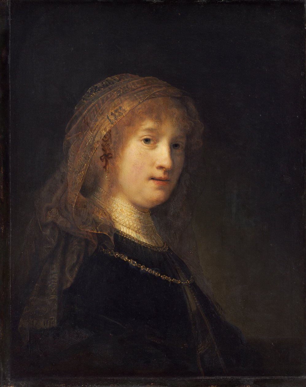 Saskia van Uylenburgh, the Wife of the Artist av Rembrandt van Rijn