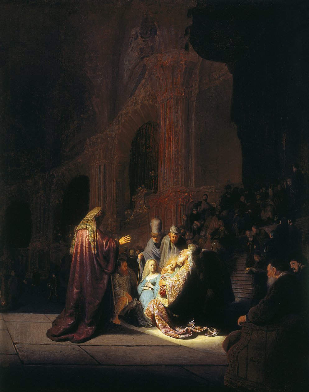 Simeon’s song of praise av Rembrandt van Rijn