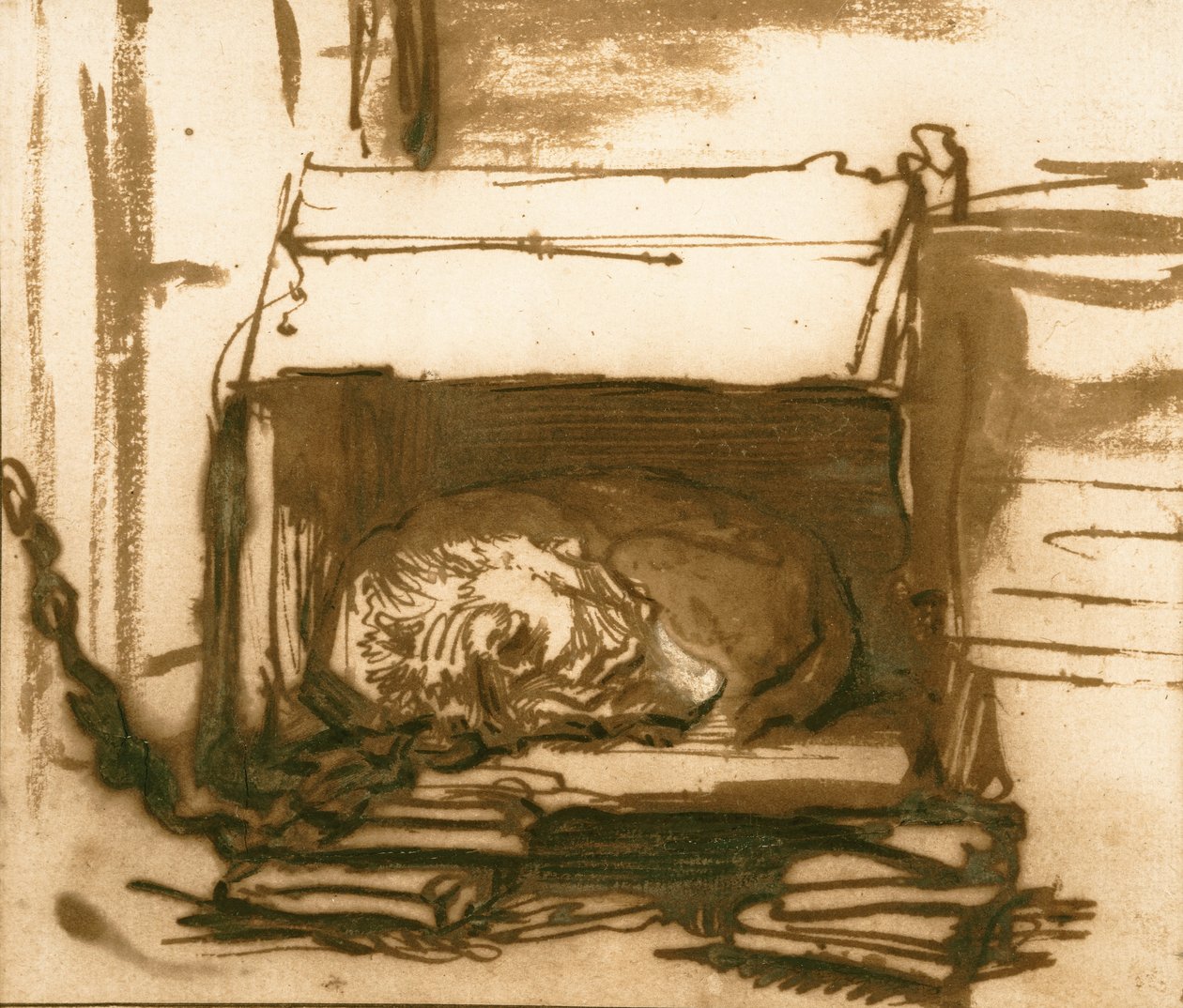 Sleeping Watchdog av Rembrandt van Rijn