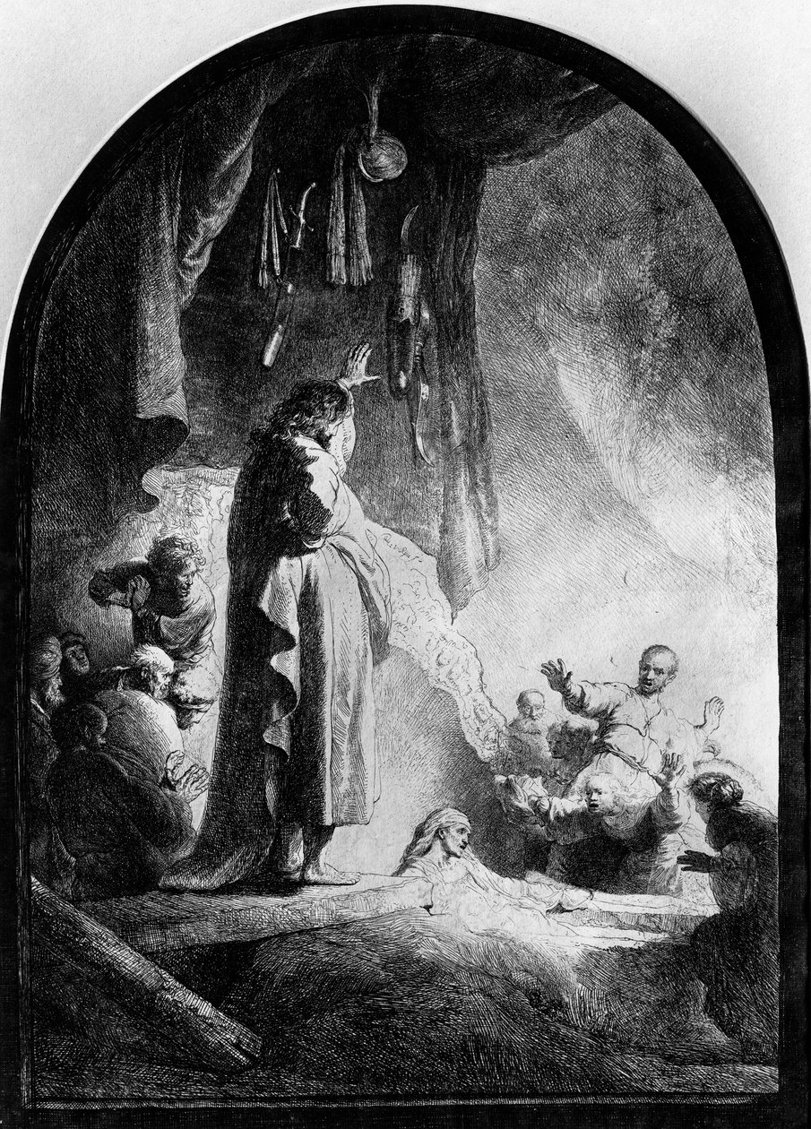 Lazarus stora uppståndelse av Rembrandt van Rijn