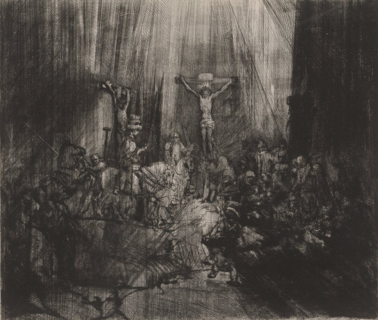 The Three Crosses av Rembrandt van Rijn