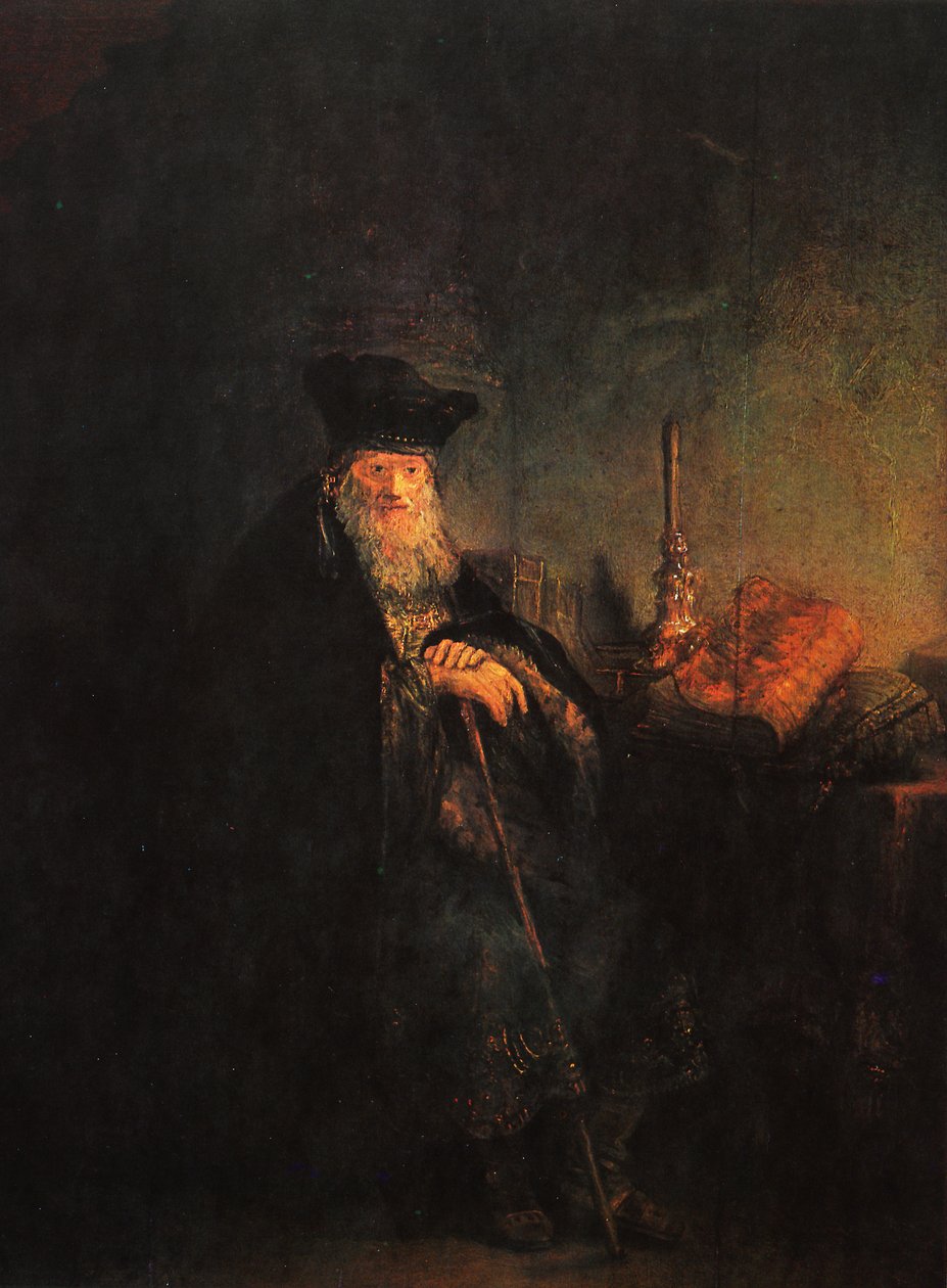 The old rabbi av Rembrandt van Rijn